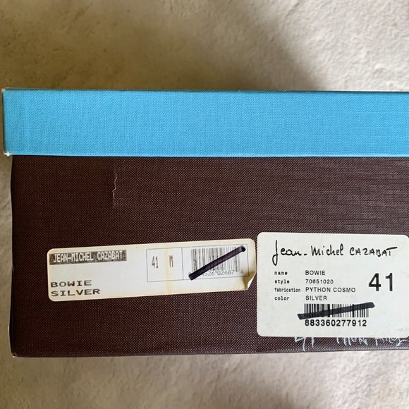 NIB JEAN-MICHEL CAZABAT ‘BOWIE’ Silver PYTHON Zip ANKLE BOOTS Size 41 EUR | 8 US - Picture 7 of 16